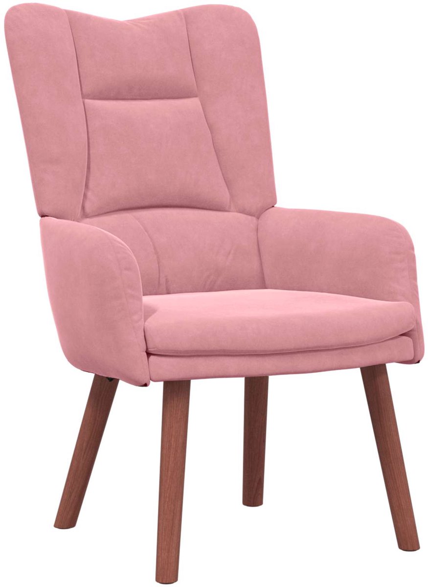 vidaXL Fauteuil - Roze - 63 - x - 67 - x - 94 - cm - Fluweel