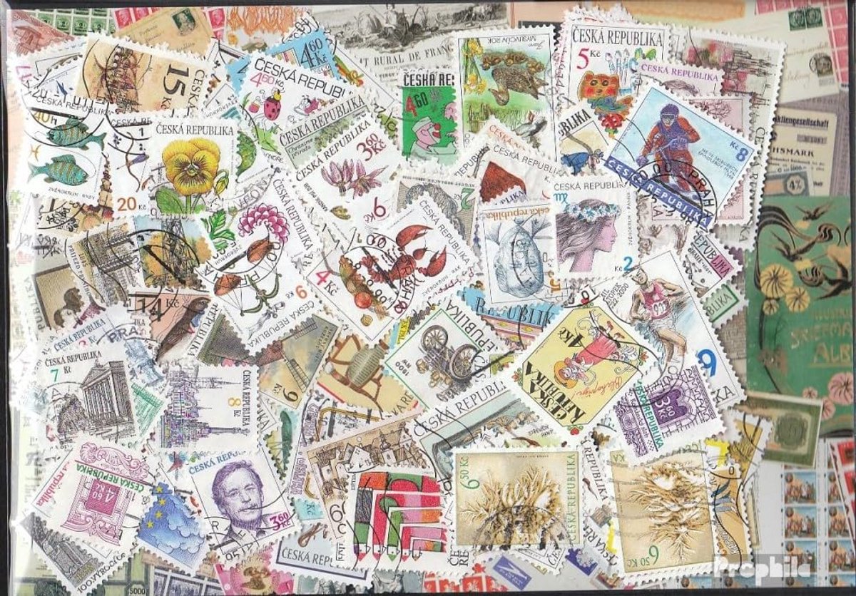 150 Verschillende Postzegels Tsjechië Collectie