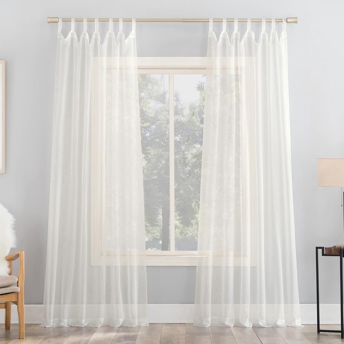 Voile Gordijn Paneel - Gordijnstof Sheer - Woonkamer Decoratie - Wasbaar Materiaal - 150 x