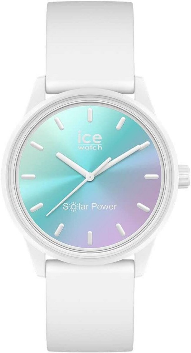 Zonne-energie Horloge Dames Wit Siliconen Band