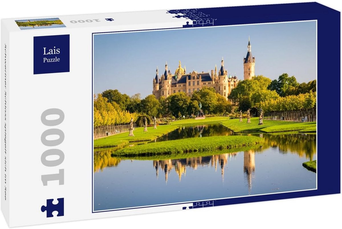 Lagezichts Puzzel Schweriner Kasteel in het Meer 1000 Stukjes