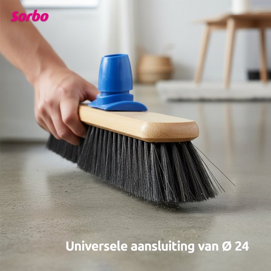 Sorbo Kamerveger - 30 cm - Houten Bezem met Zachte Haarmix en Paardenhaar - Voor Gladde Vloeren — afbeelding 4