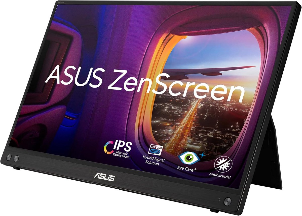 Draagbare USB-C Monitor 15,6 Inch Full HD IPS met Antibacteriële Behandeling
