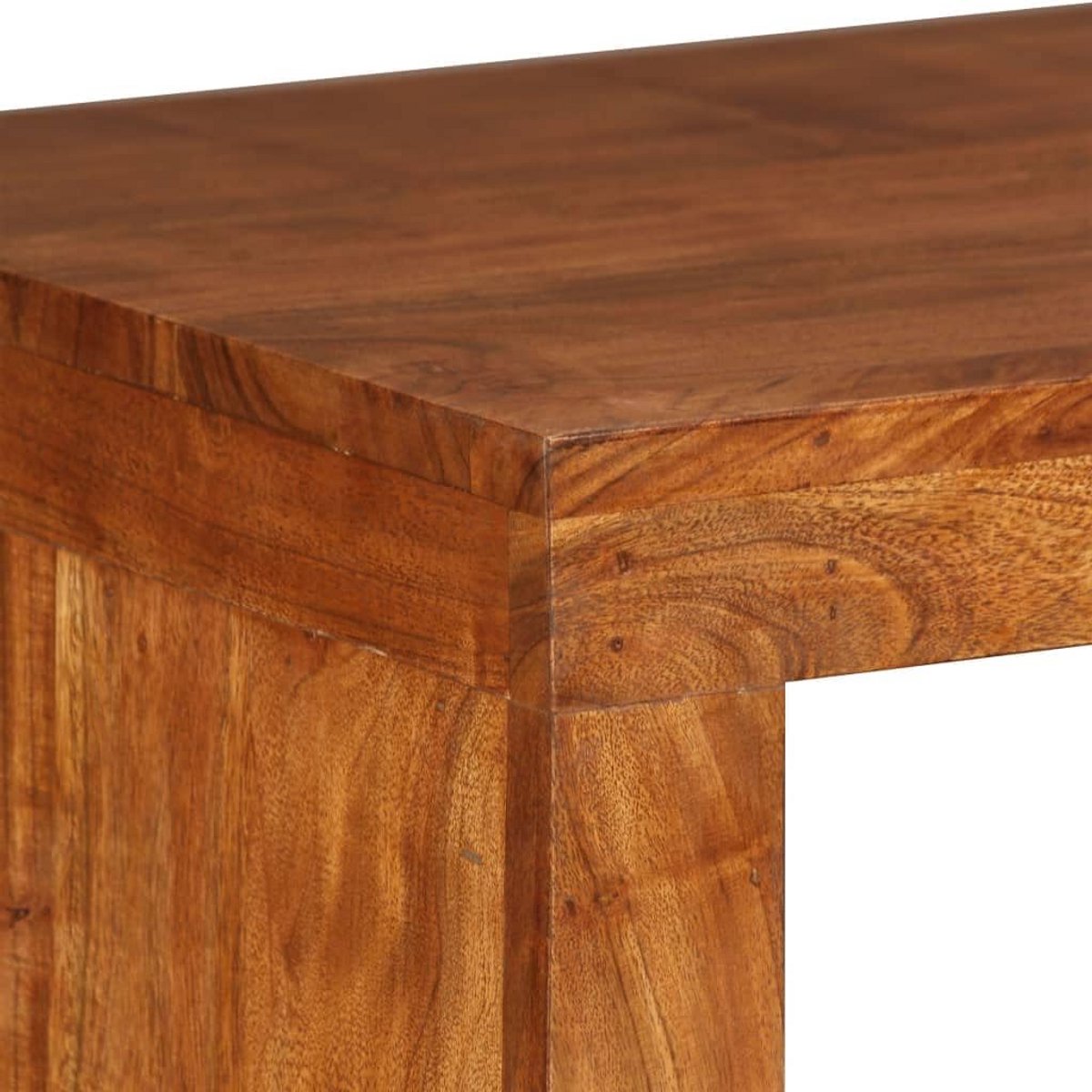 Massief Houten Wandtafel met Unieke Nerf - Haltafel of Dressoir