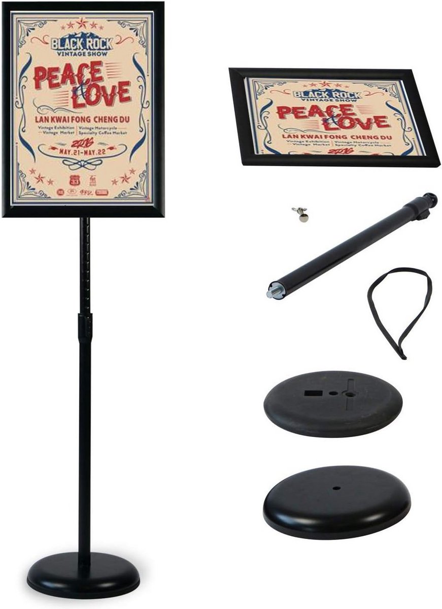 Verstelbare Vloer Standaard voor A3 Posters en Displays
