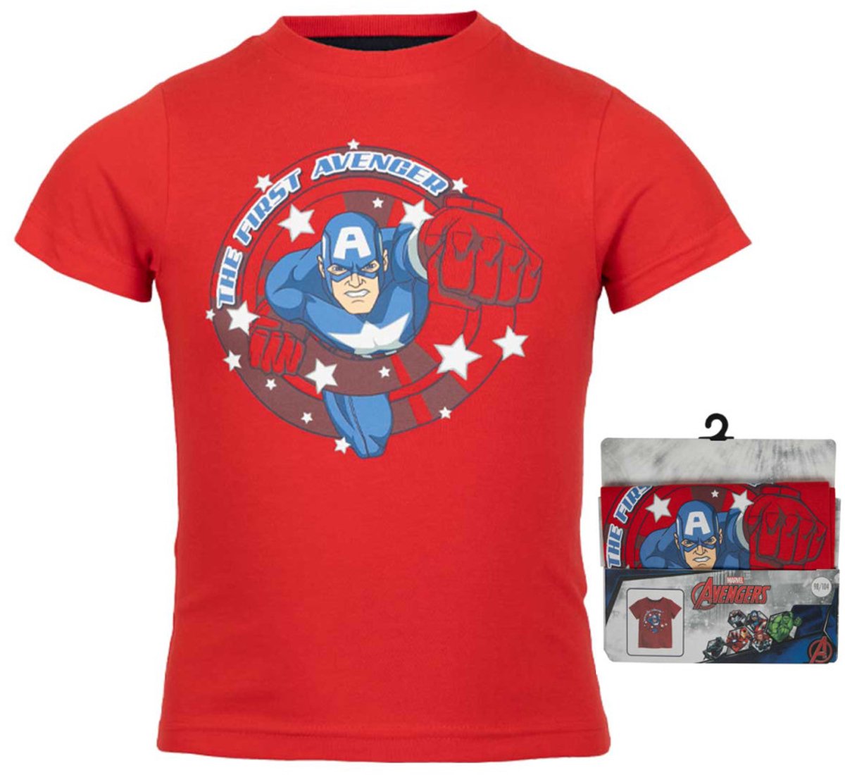 Avengers Captain kort kinder-t-shirt, top 110/116 cm