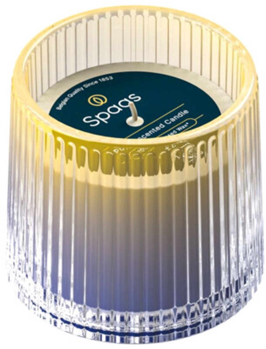 SPAAS Pop Geurloze Kaars Brandduur ± 27u Middernacht Blauw -