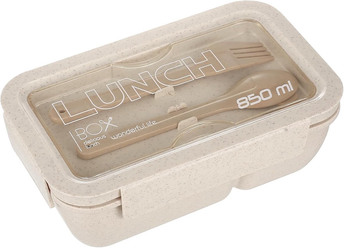 Broodtrommel met Vakken 850 ml - Lekdichte Lunchbox voor Kantoor, School en Onderweg