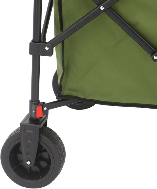 AXI SB141 Opvouwbare Bolderwagen - Groen - Met Trekstang, Remmen en Hoes - 100 kg Draagvermogen - Eenvoudig mee te nemen - Metaal van Merkloos — afbeelding 4