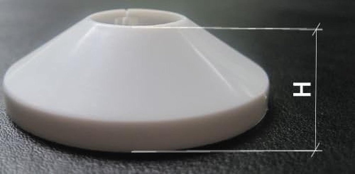 2 Stuks PVC Radiator Leiding Kappen Wit 22mm - Afdekrozet voor Leidingen