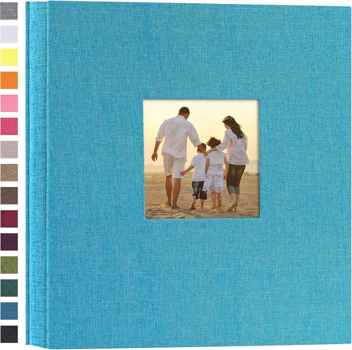 Linnen Fotoalbum Hardcover voor 600 Foto's (10x15cm) - Groot Verslag voor Familie, Bruiloft & Baby
