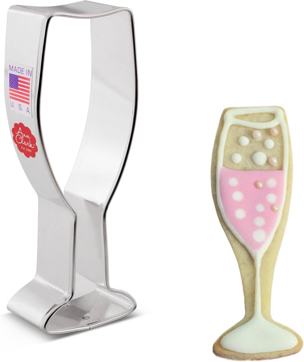 Champagneglas Vorm Koekjesvorm - 10.8 cm - Voor Feestelijke Gebakjes