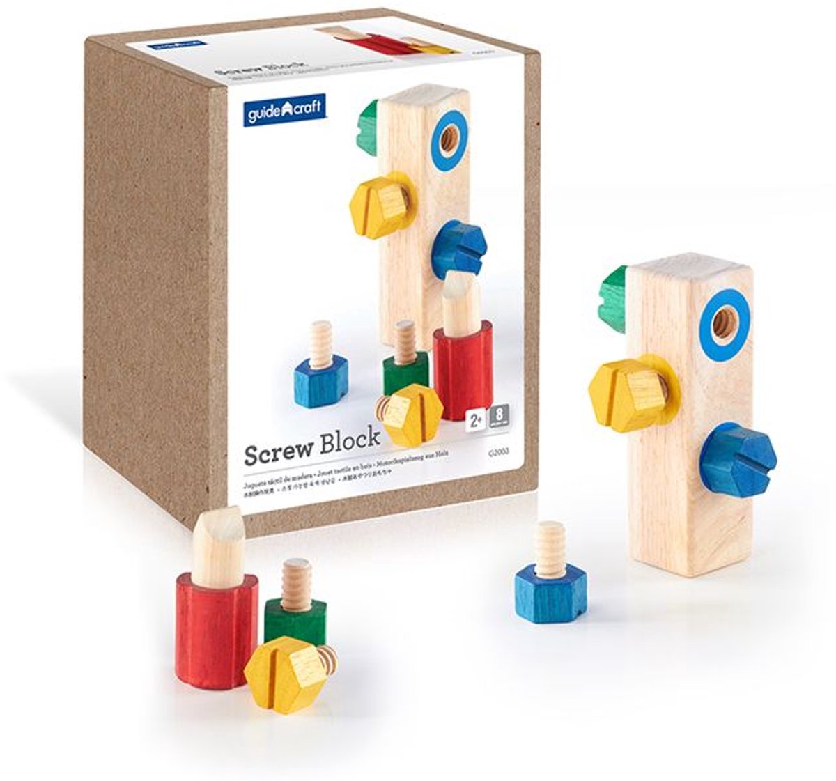 Houten schroefblokken - GuideCraft - vanaf 24 maanden