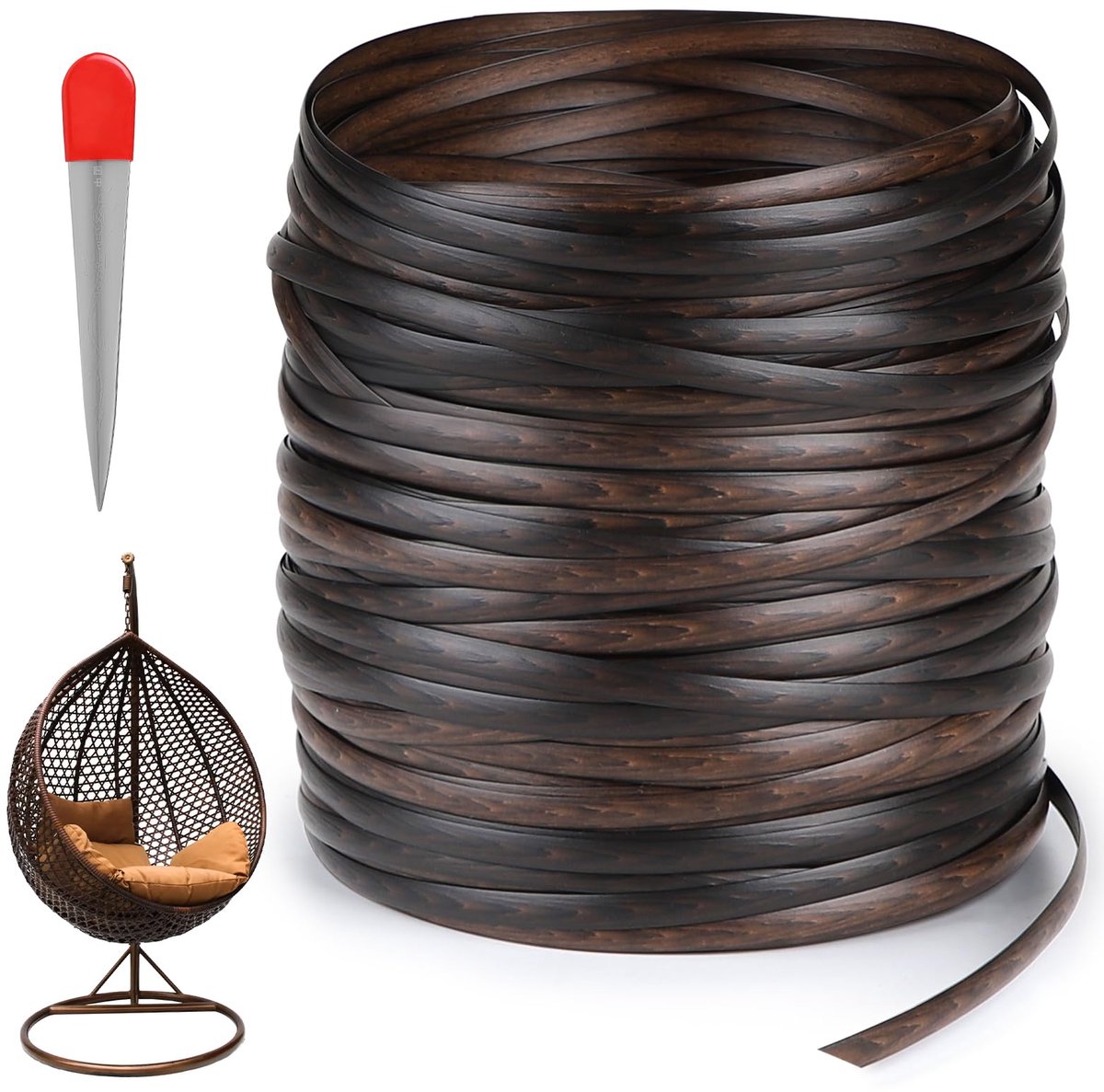 Plastic Woven Rattan - Weefmateriaal voor Meubelreparatie - 65 m Lengte