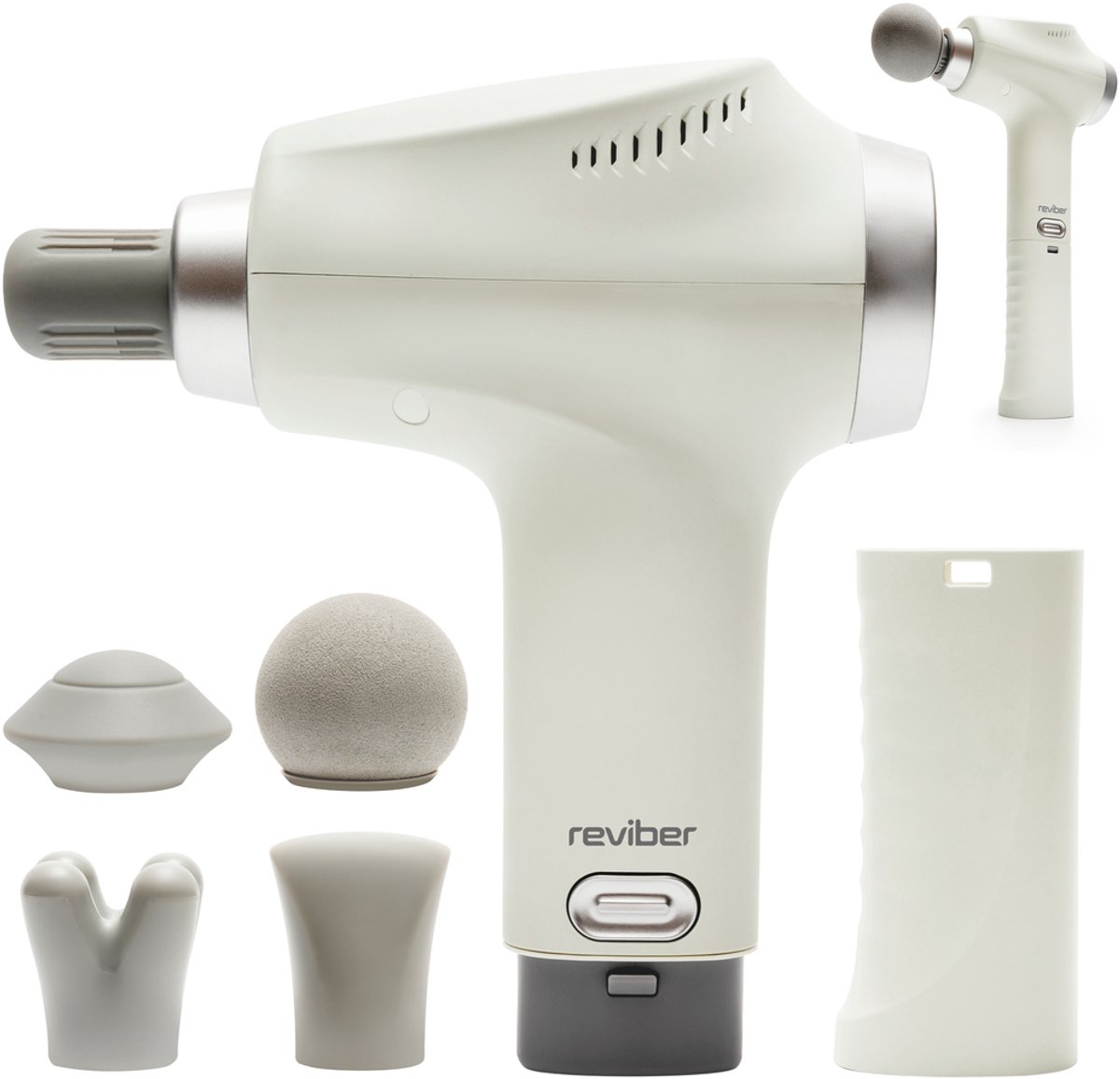 Reviber RV-MALP Gen 3 Deep Tissue Percussion Massager - USB oplaadbaar - 5 opzetstukken - verlengbare handgreep