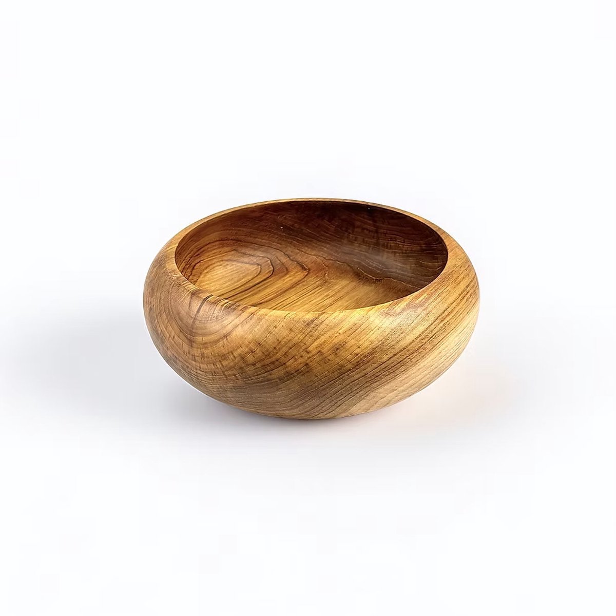 Cantika Living-Large Rounded Bowl-Salade-of-Fruitschaal-Teak