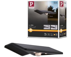 Paulmann Solar LED-huisnummerverlichting Yoko Schemergestuurde bewegingsmelder (IR) IP44 3000K 42lm Antraciet
