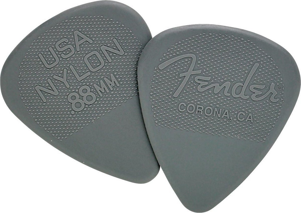Gitaar Plectrums - Nylon Picks - Muziek Spelen - Set van 12 - .88 mm - Grijs