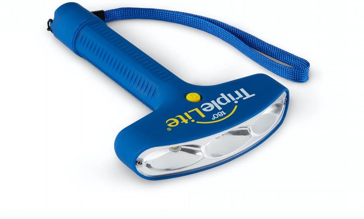 LED Zaklamp - Krachtige Lamp - Buiten Activiteiten - 180 Graden Licht - 300 Lumen - Blauw