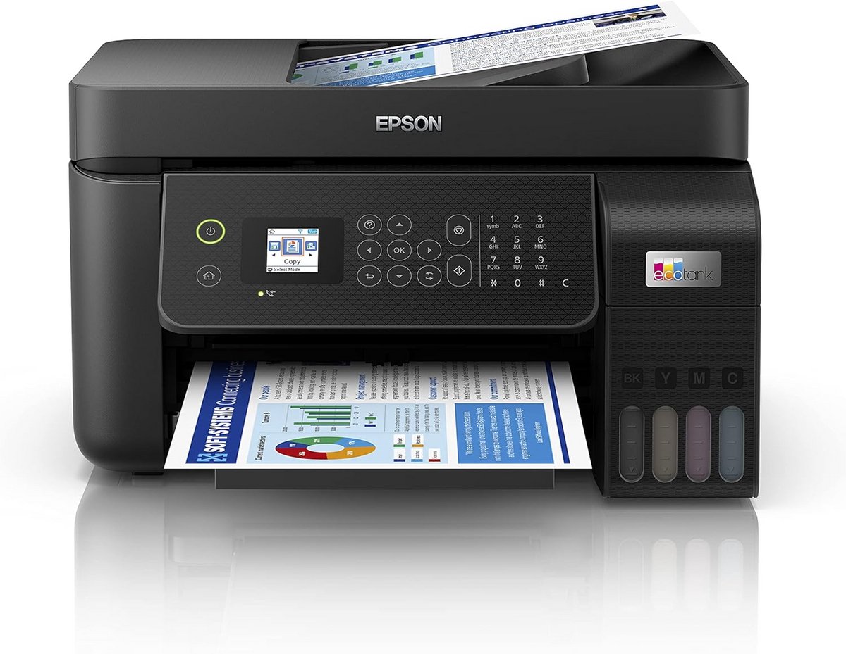 Multifunctionele Printer - 4-in-1 Apparaat - Thuiswerk Kantoor - Navulbare Inkttanks - DIN A4