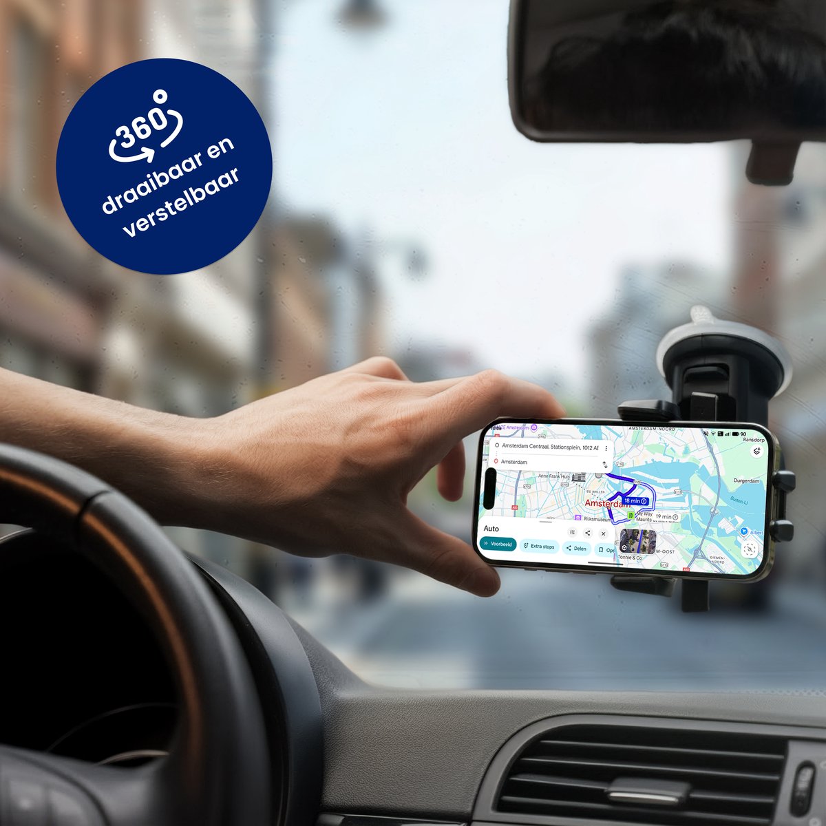 R2B Telefoonhouders Auto - Zuignap voor Raam/Dashboard - GSM Houder Auto - Autohouder - Telefoonhouder Auto - Mobiel Houder Auto - Telefoon Houder - Auto Telefoonhouder - Phone Holder Car – foto 3