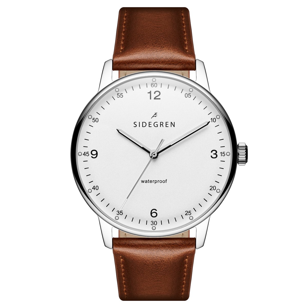 Olivier | Zilverkleurig en Bruin Roestvrijstalen Horloge