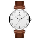 Olivier | Zilverkleurig en Bruin Roestvrijstalen Horloge