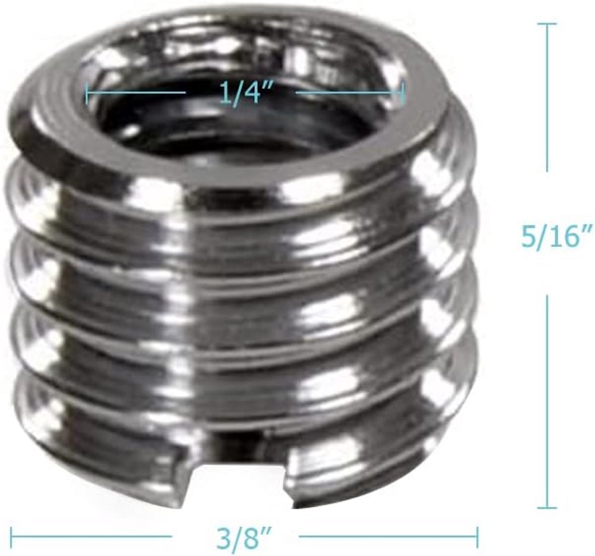 Schroef Adapters - Connector Schroeven - Statief Bevestiging - Metaal 5 Stuks - 1/4 naar 3/8