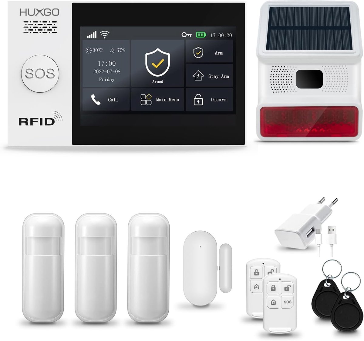 Draadloos Alarmsysteem - Beveiligingskit GSM WiFi - Woning Beveiligen - Dubbele Connectiviteit - 816 Gram