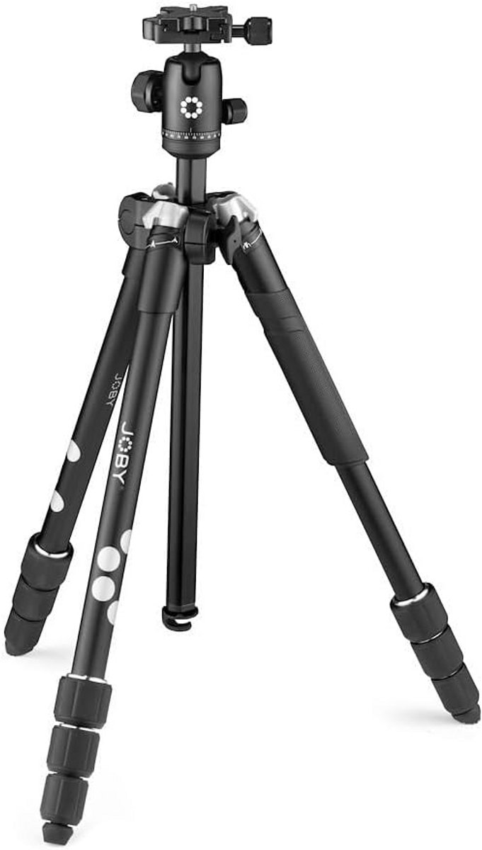 Camera Statief - Reisstatief Smartphone - Professionele Foto's - Snelle Twist Vergrendeling - 46 x 12.5 cm - Zwart