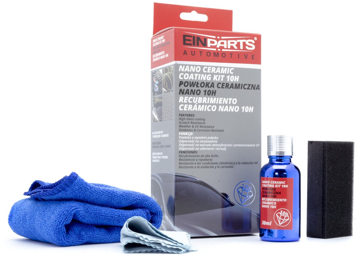Einparts Nano 10H Keramische Coating 30ml met Spons en Doek