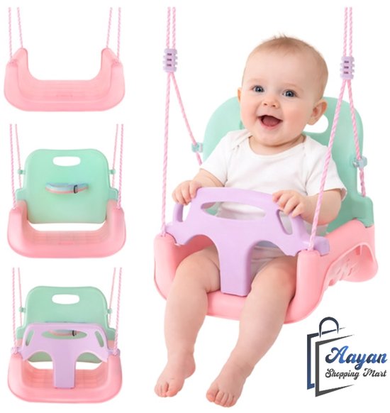 LoggyLand Siège de balançoire bébé avec l'ensemble de la chaîne en