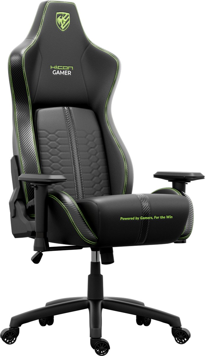 HICON® Splendore Gaming Stoel Blauw Stoffen - afbeelding 3