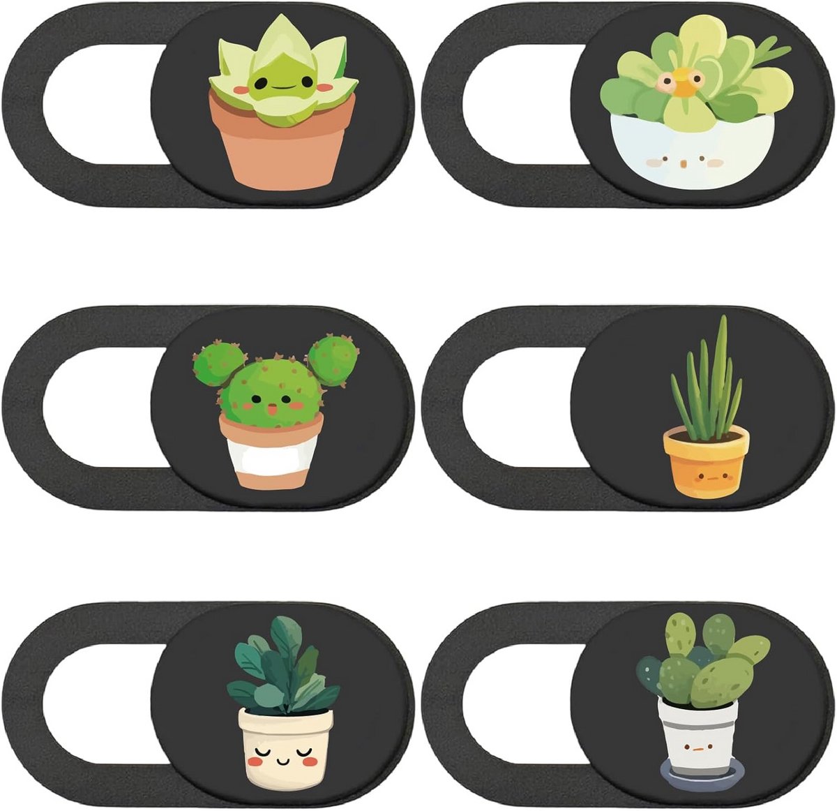Webcam Covers - Privacy Stickers - Bescherming Apparaten - Plant Patroon - 6 Stuks