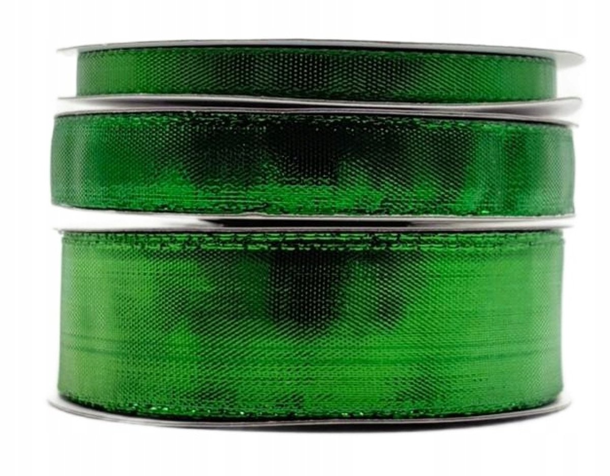 zOkienkiem - Groene Metalen Lint - 25mm - 22m
