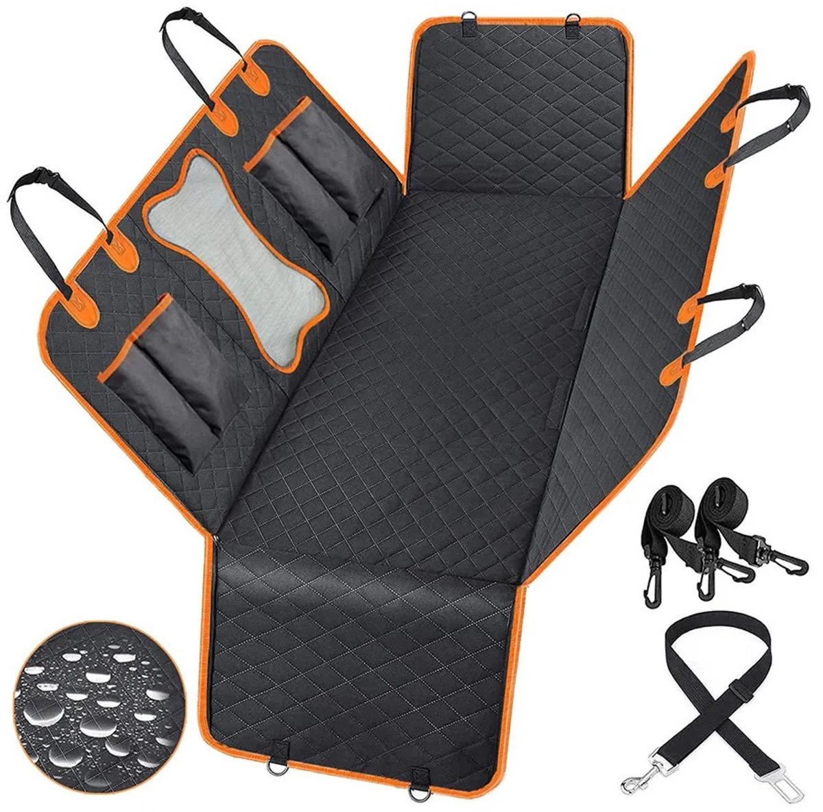 Cellista Hondenautostoelhoes Achterbank - Honden Autodeken Waterdicht - Autostoelhoes Hond - Achterbank Bescherming Auto - Anti-Slip Hondenhoes - 137×150 cm
