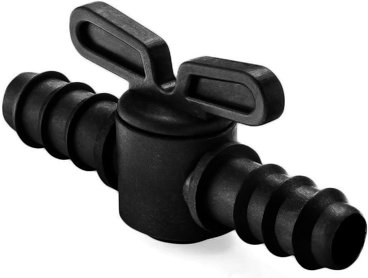 Bevloeiingsventiel - Tuinslang Kraan - Automatische Tuinirrigatie - Verstelbare Waterstroom - 12 mm - Zwart