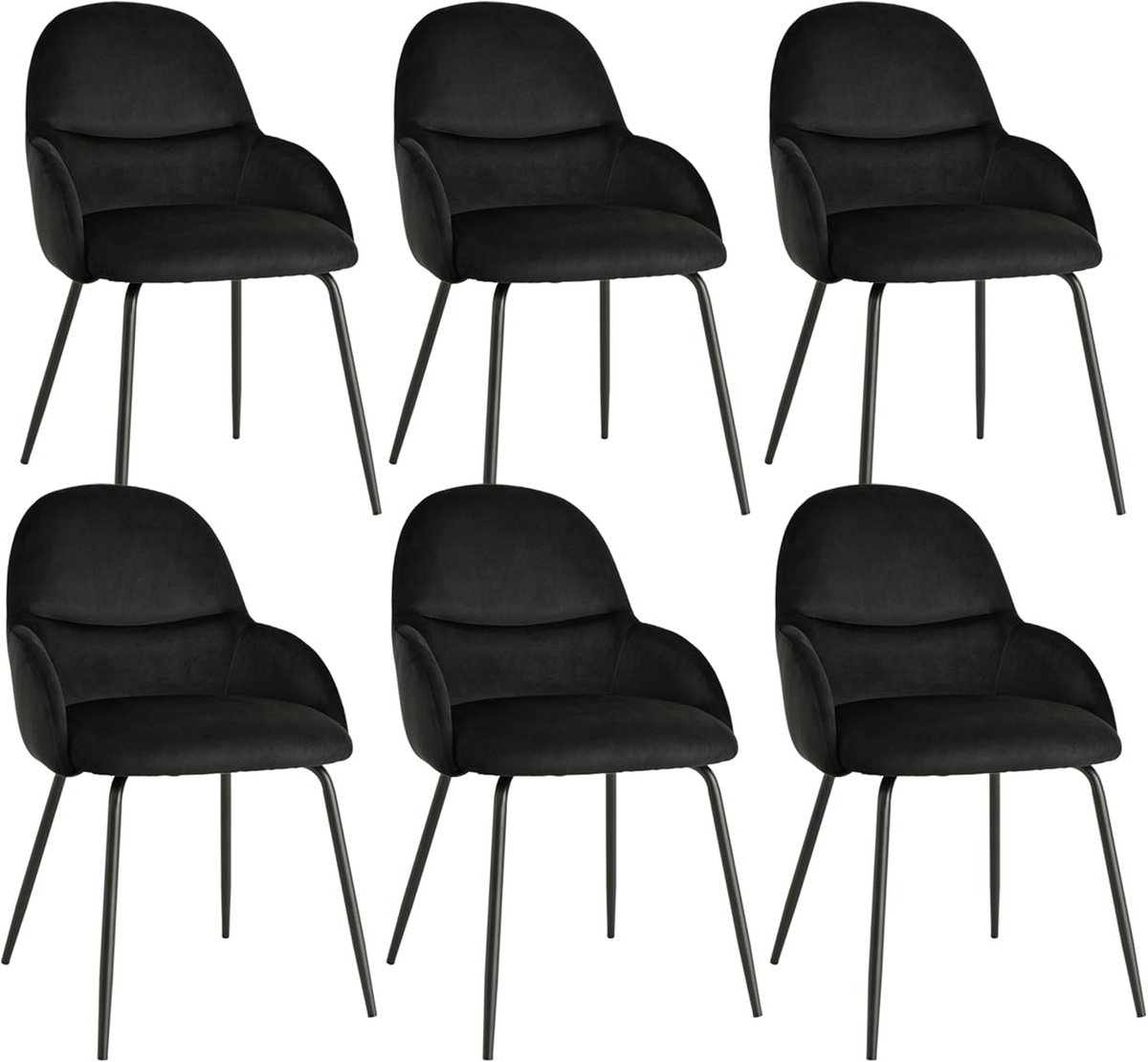Eetkamerstoelen Set - Gestoffeerde Stoelen - Moderne Keuken - Ergonomisch Ontwerp - 60 x 5