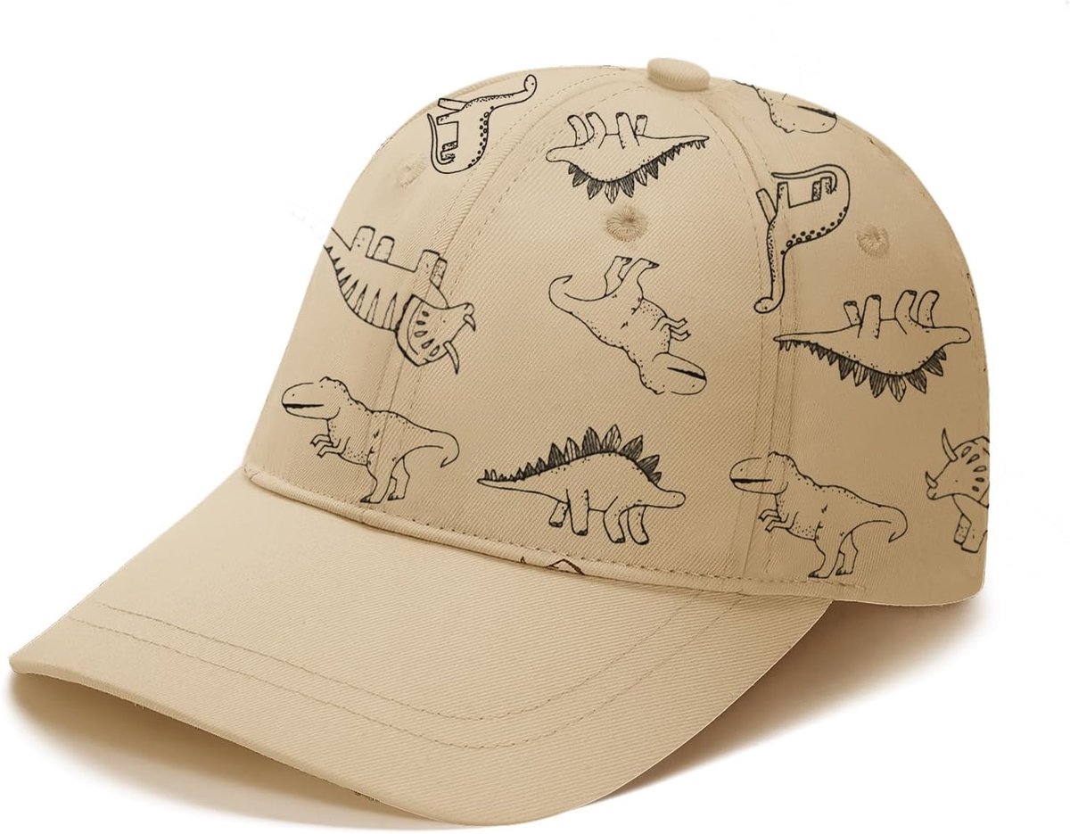 Kinder Zonnehoed - Outdoor Pet - Bescherming Tegen Zon - Verstelbare Pasvorm - 46-54 cm - Dinosaurus Print