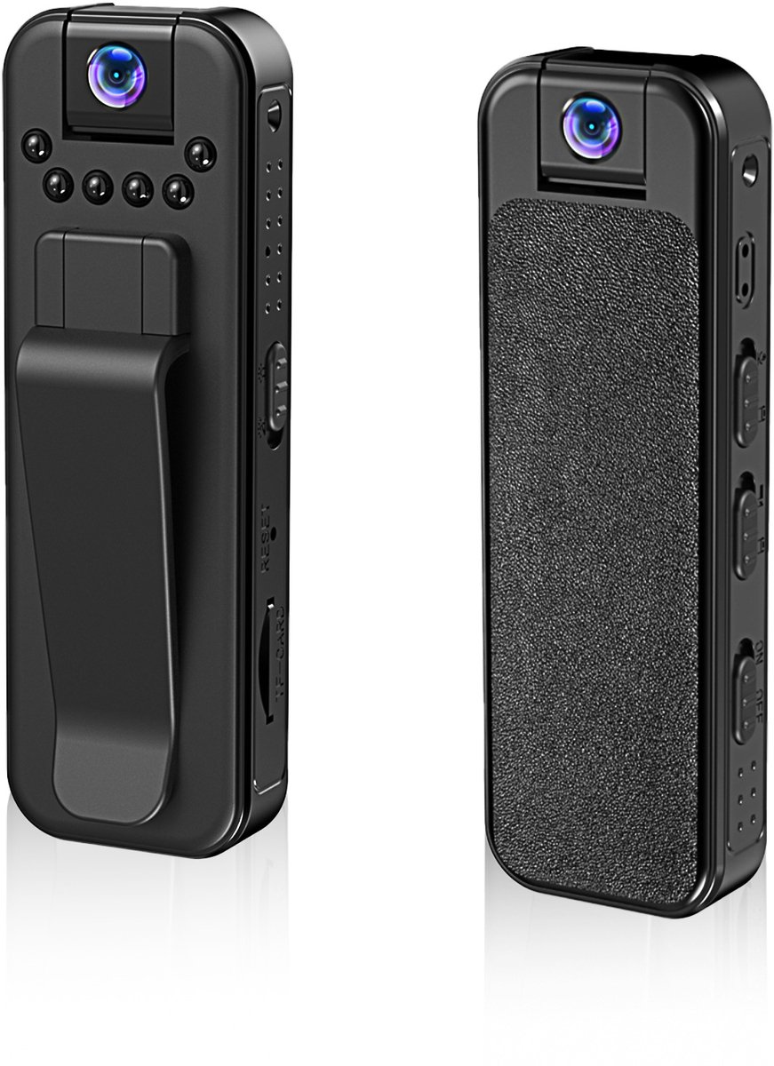 longziming - Mini Action Cam 1080P - Met Audio En Video Opname - Draagbare Bodycam - Nachtzicht - Surveillance Camera Voor Reizen Outdoor - Compacte Actie Camera