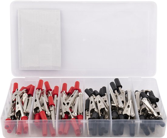 Work-plus Assortiment de pinces crocodiles 80 pièces