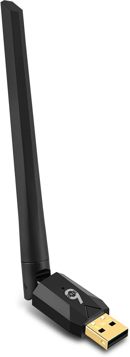 Bluetooth Adapter - Draadloze Dongle - PC Uitbreiding - Krachtige Antenne - 150M Bereik - Zwart