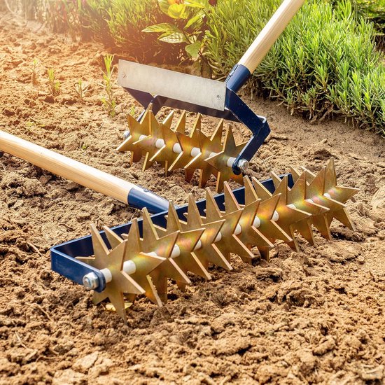 Tuinfrees met steel - Rolcultivator kruimelaar - Bodem losmaken - 12 sterren cultivator - 166 cm lengte — afbeelding 4