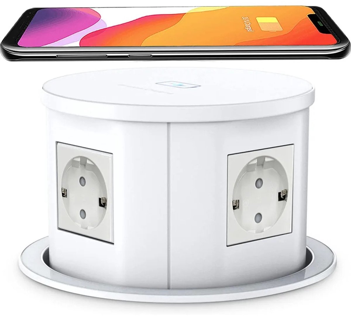 Lifero Slimme Aanrecht Stopcontact - Inbouw Stopcontact - Draadloos Opladen - Usb-C Opladen - Keuken Oplaadpunt - Keuken Eiland