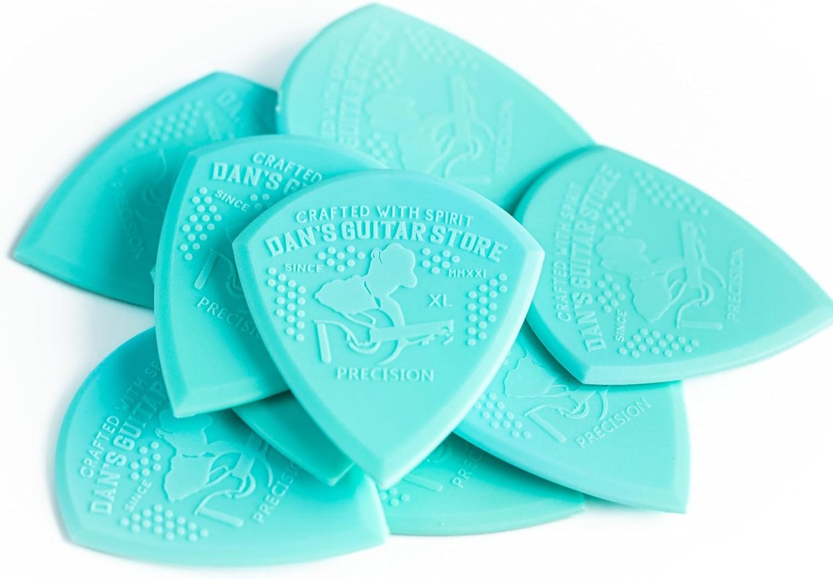 Plectrum Set - Gitaar Picks - Precisie Spelen - Extra Grip Ontwerp - 1.6mm XL - Turquoise