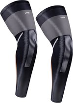 U Fit One 2 Stuks Been Compressie Sleeve Brace - Been Verband - Beenwarmers - Sport ondersteuning - Zwart - Maat M
