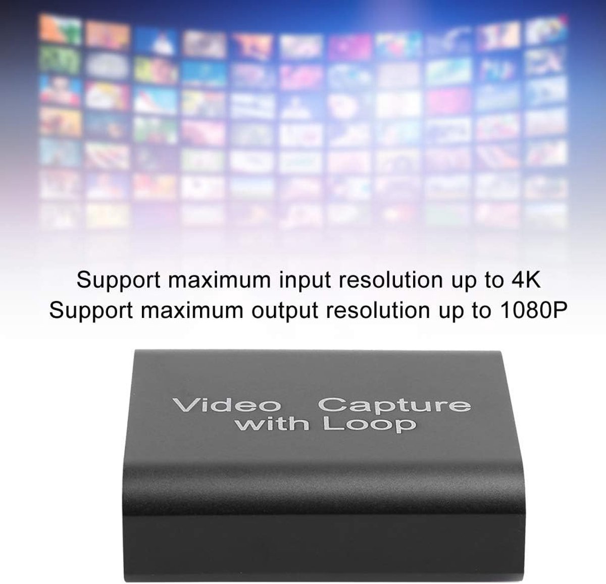 HDMI Video Capture Card USB 2.0 - 4K Input, 1080P Opname & Loop-out Functie thumbnail 2