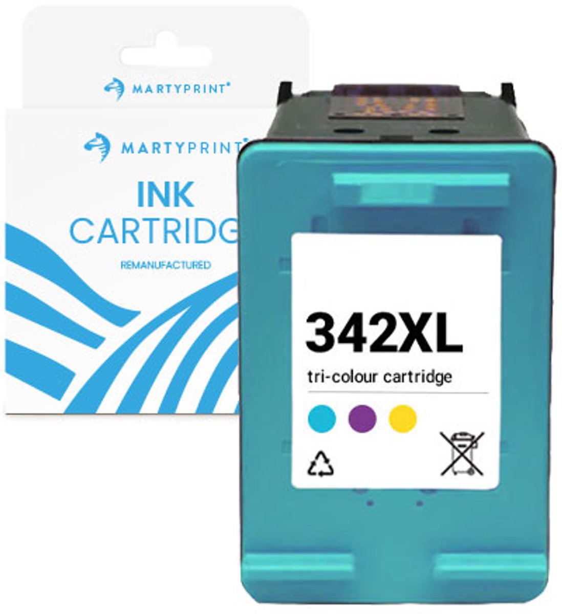MartyPrint geschikt voor HP 342XL (C9361EE) inktcartridge kleur