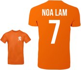 Oranje T-shirt - Noa Lam - Koningsdag - EK - WK - Voetbal - Sport - Unisex - Maat M