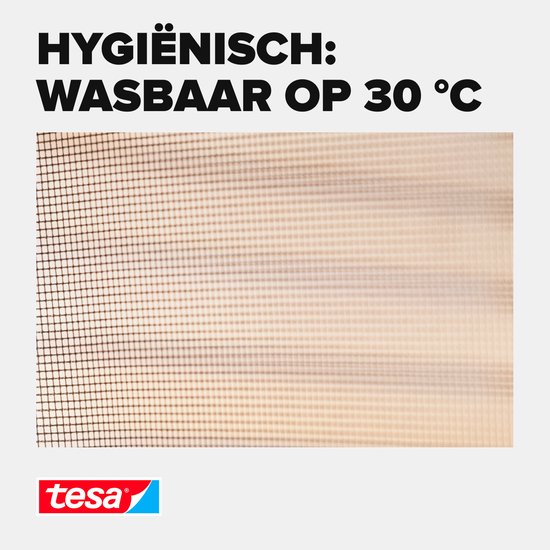 tesa INSECT STOP H&L Fly Screen Premium for Doors - hor voor deur met klittenband, verwijderbaar, antraciet - 120 x 250 cm van Tesa — afbeelding 5